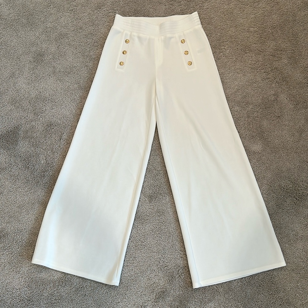 Stretchy wide legs pants